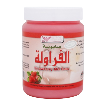 صابونية خليط الفراولة من كويت شوب لتنظيف وتنعيم الجسم 500 جرام