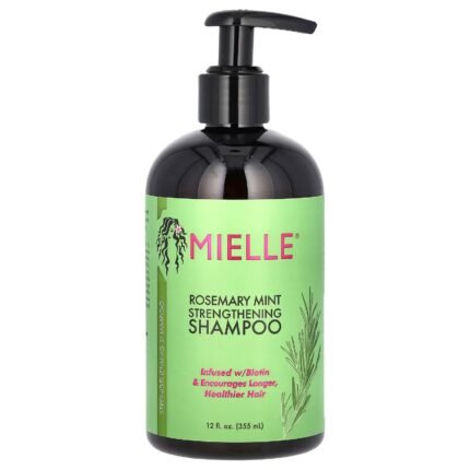 Hair strengthening shampoo شامبو ميلي لتقوية الشعر بإكليل الجبل والنعناع لتنظيف وتغذية فروة الرأس 355 مل