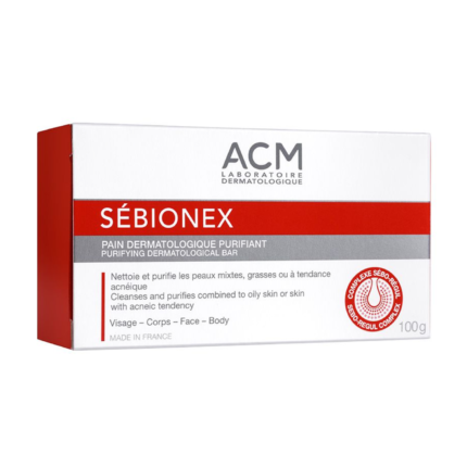 ACM Sebionex Purifying Dermatological Bar صابونة سيبيونيكس ACM المنقية للبشرة 100 جم 