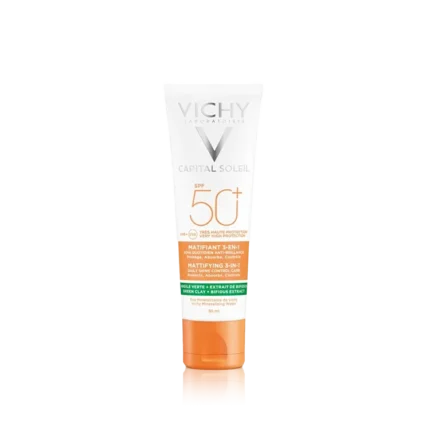 واقي شمس فيشي 3 في 1 مطفي للبشرة الدهنية SPF50 ( 50 مل )