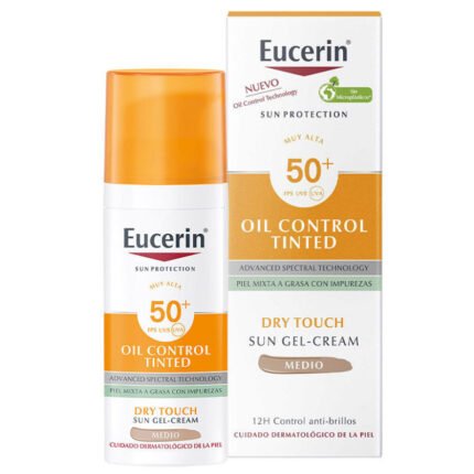 Eucerin Sun Oil Control Tinted Gel-Cream SPF50+ جل كريم يوسيرين الملون للتحكم بالزيوت والحماية من الشمس 50 مل