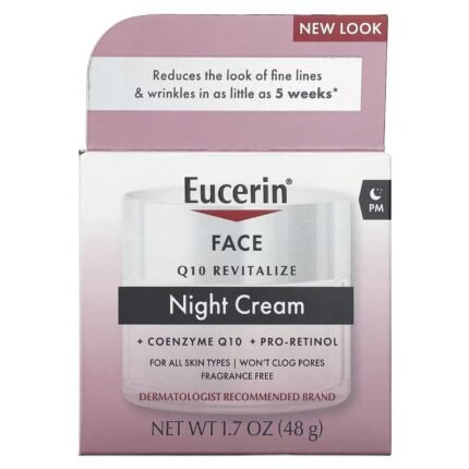 Eucerin Q10 Revitalize Night Cream كريم يوسرين كيو 10 ريفايتلايز الليلي للوجه 48 جم