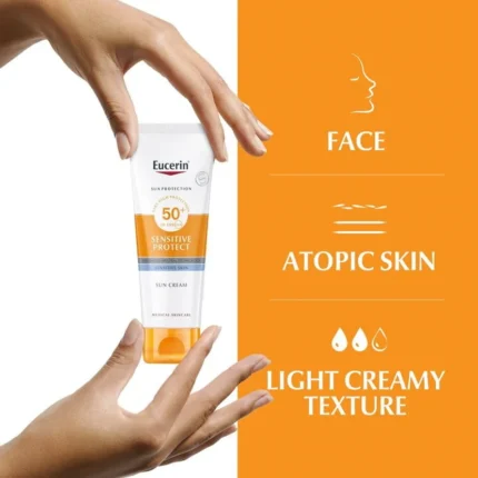 Eucerin Sun Sensitive Protect Cream SPF50+ كريم يوسيرين سن سينسيتف بروتكت للحماية من الشمس بعامل حماية 50+ 50 مل